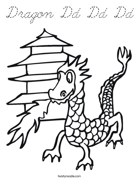 Chinese New Year Dragon Coloring Page
