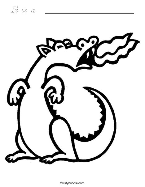 Purple Dragon Coloring Page