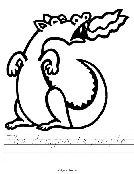 Purple Dragon Worksheet