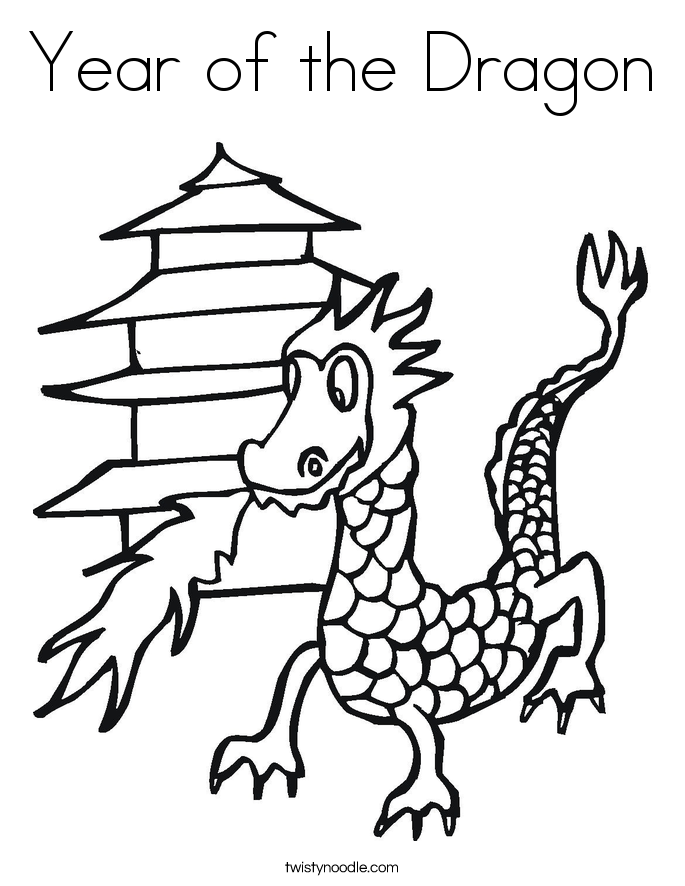 Year Of The Dragon Coloring Page Twisty Noodle   Year Of The Dragon Coloring Page 