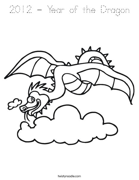 Flying Dragon Coloring Page