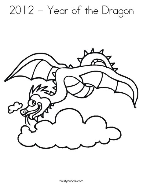 Flying Dragon Coloring Page