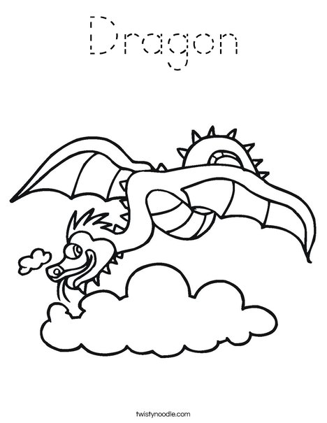 Flying Dragon Coloring Page