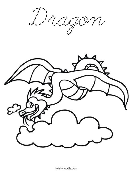Flying Dragon Coloring Page