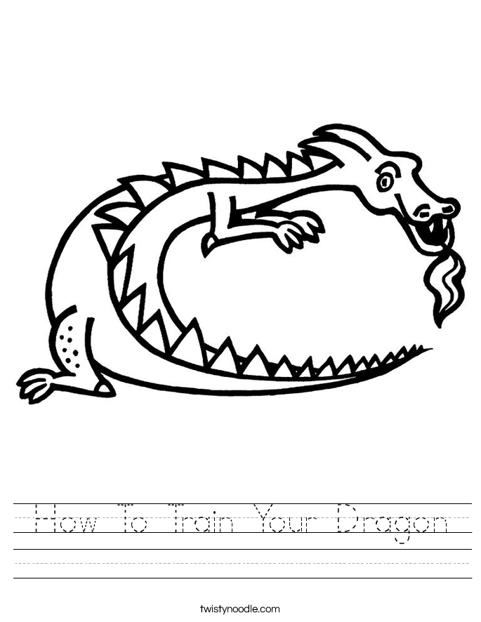 How To Train Your Dragon Worksheet