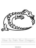 How To Train Your Dragon Worksheet