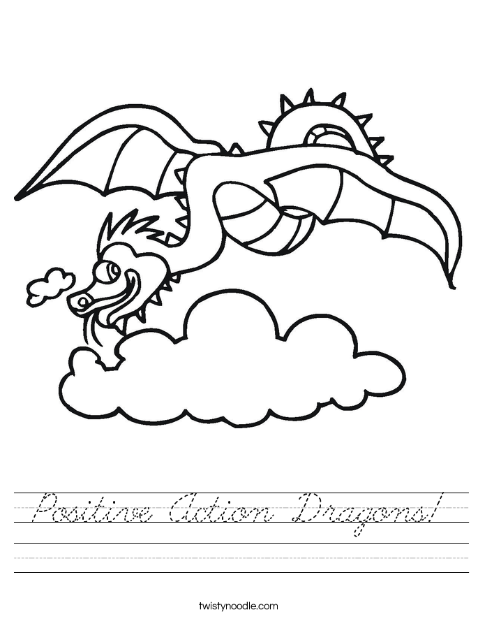 Positive Action Dragons! Worksheet