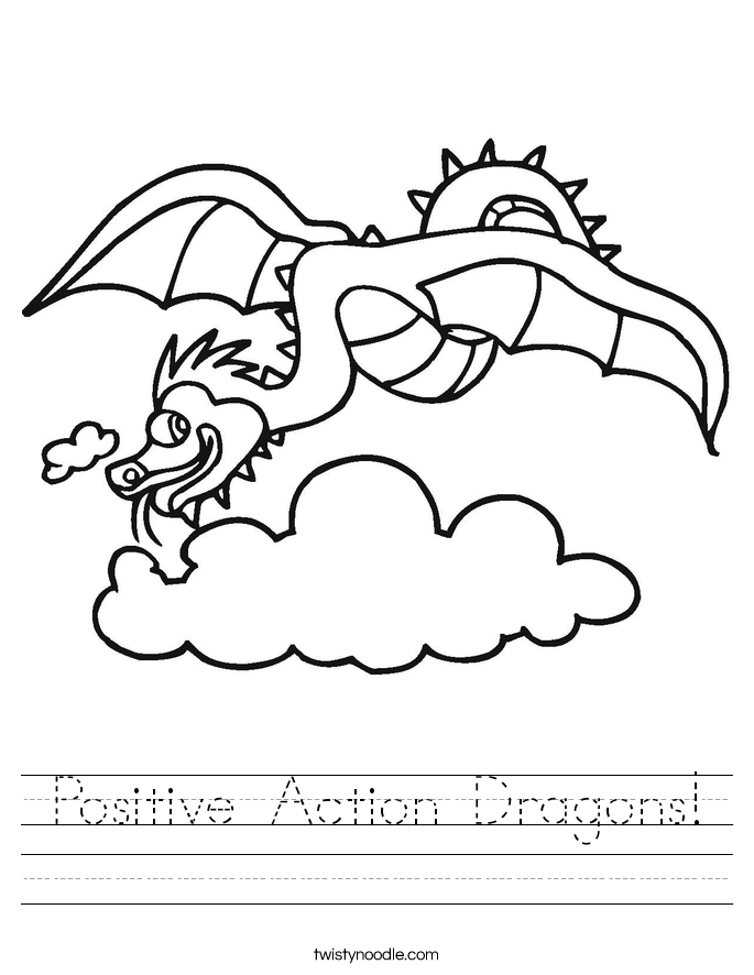 Positive Action Dragons! Worksheet