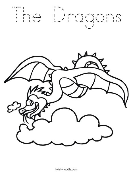Flying Dragon Coloring Page
