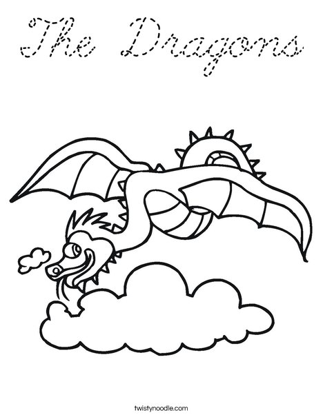 Flying Dragon Coloring Page