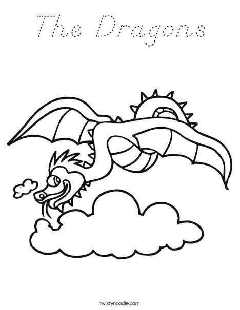 Flying Dragon Coloring Page