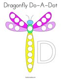 Dragonfly Do-A-Dot Coloring Page