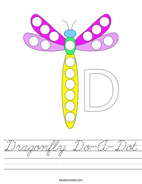 Dragonfly Do-A-Dot Worksheet