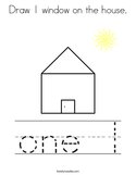 Draw 1 window on the house Coloring Page