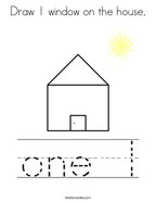 Draw 1 window on the house Coloring Page