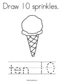 Draw 10 sprinkles  Coloring Page