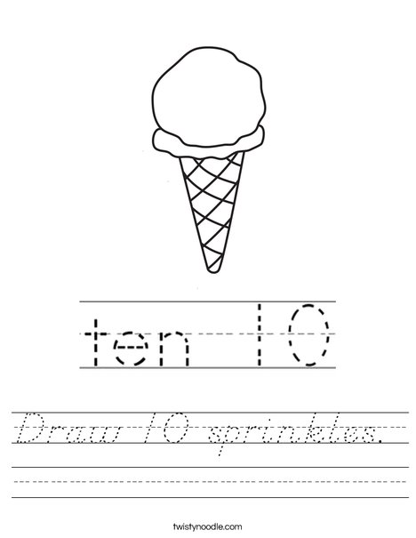 Draw 10 sprinkles.  Worksheet