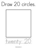 Draw 20 circles Coloring Page