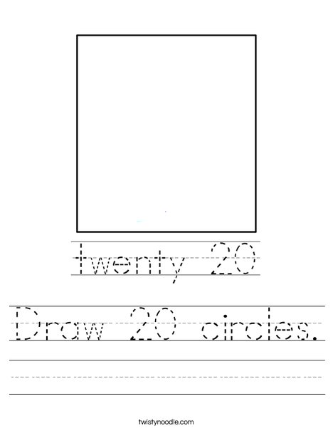 Draw 20 circles. Worksheet