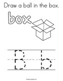 Draw a ball in the box Coloring Page