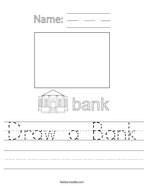 Draw a Bank Handwriting Sheet