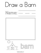Draw a Barn Coloring Page