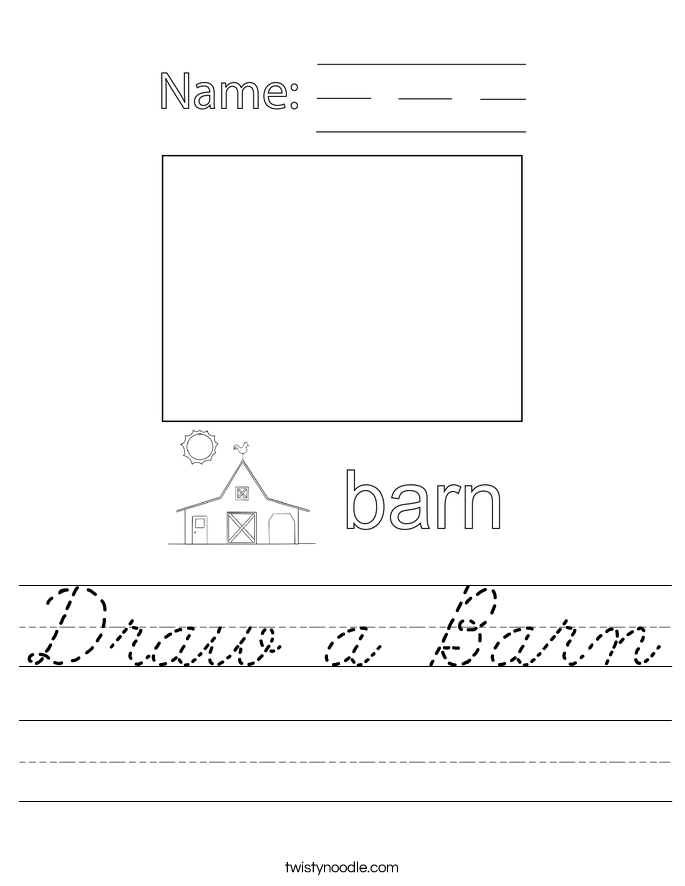 Draw a Barn Worksheet