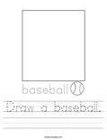 Draw a baseball. Worksheet