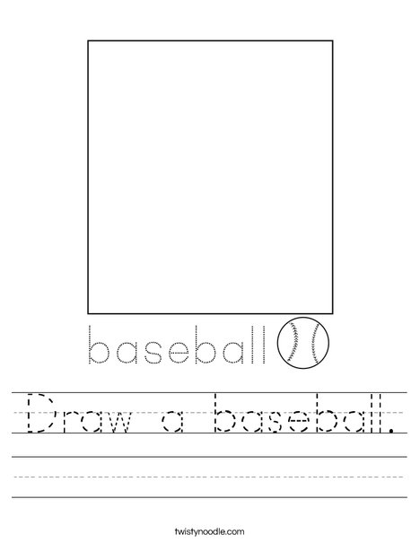 Draw a baseball. Worksheet