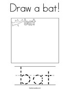 Draw a bat Coloring Page
