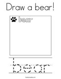 Draw a bear Coloring Page