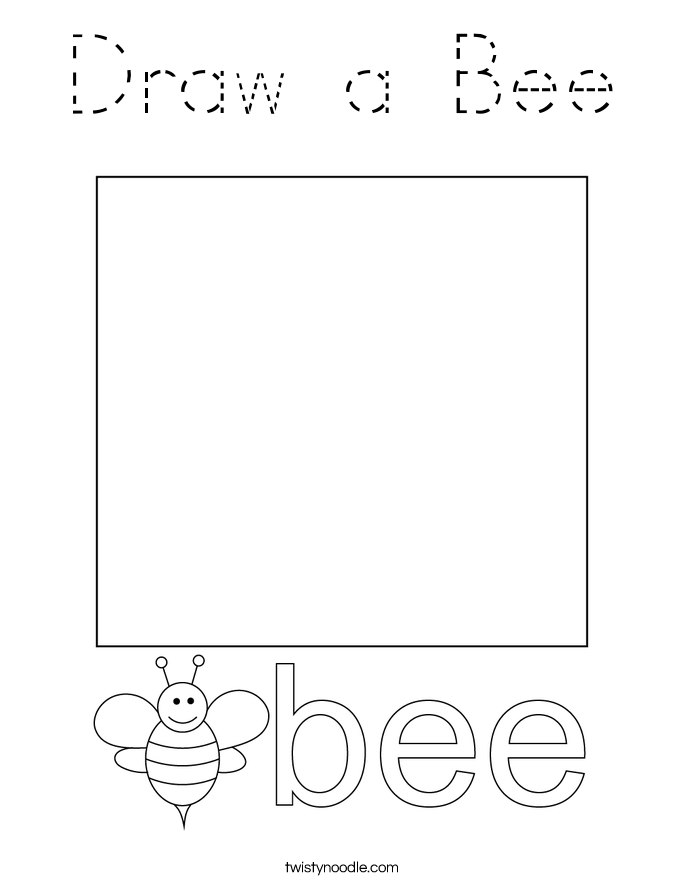 Draw a Bee Coloring Page