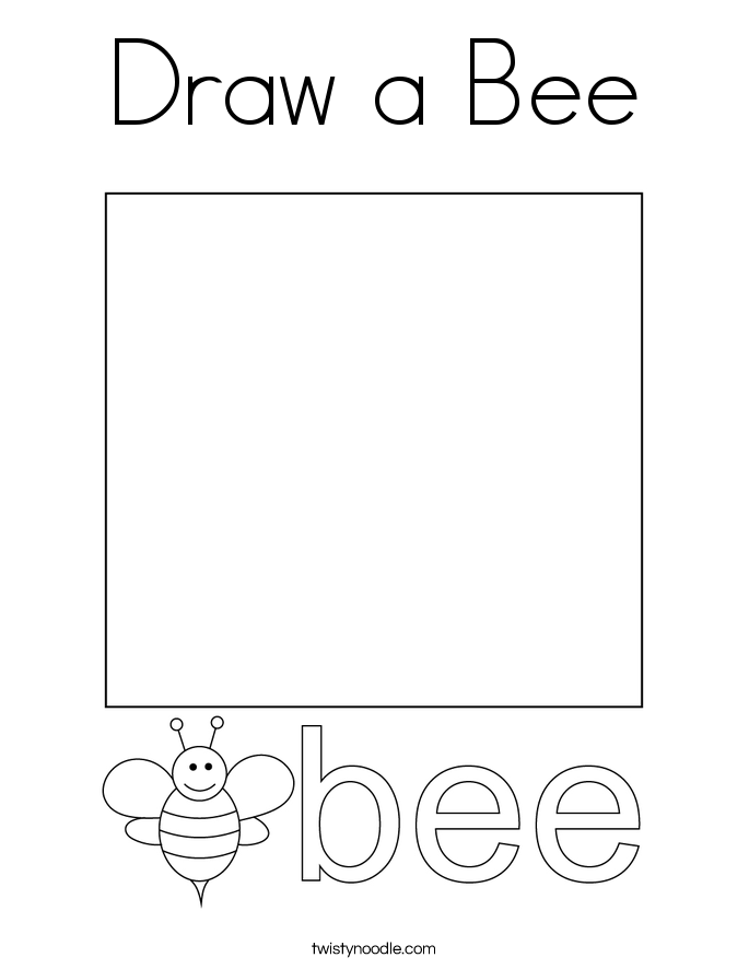 Draw a Bee Coloring Page