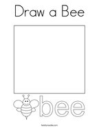 Draw a Bee Coloring Page