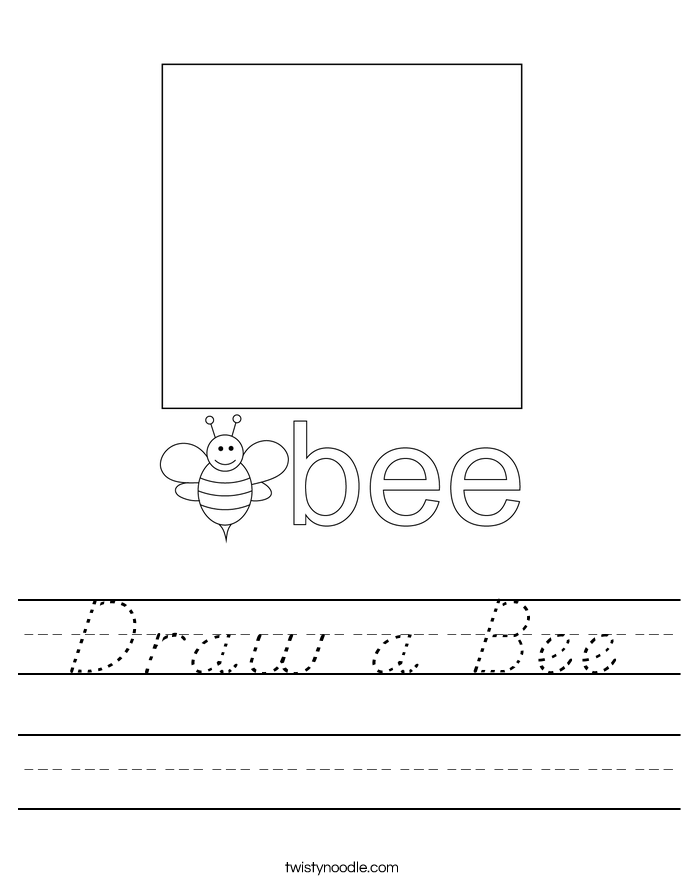 Draw a Bee Worksheet
