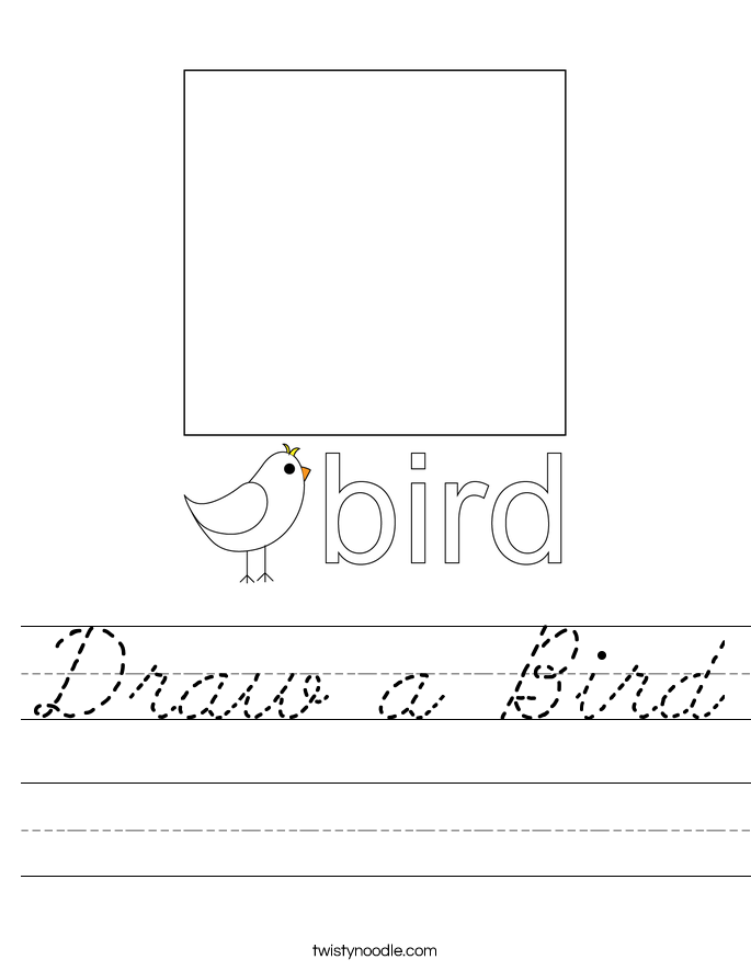 Draw a Bird Worksheet