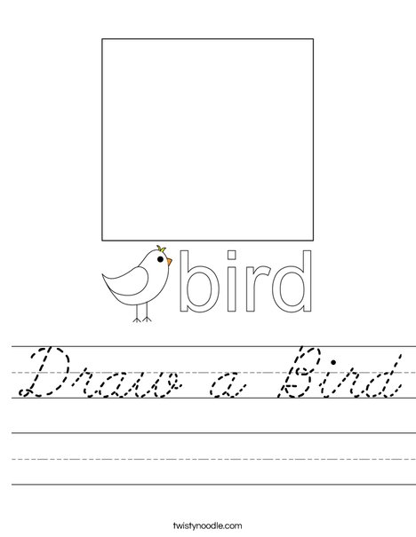 Draw a Bird. Worksheet