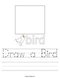 Draw a Bird Worksheet