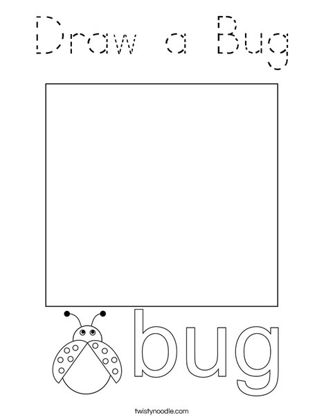 Draw a Bug Coloring Page
