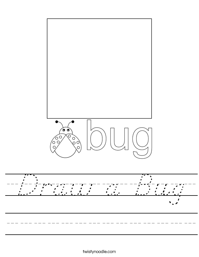 Draw a Bug Worksheet