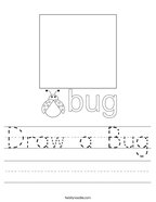 Draw a Bug Handwriting Sheet