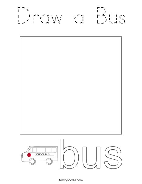 Draw a Bus Coloring Page