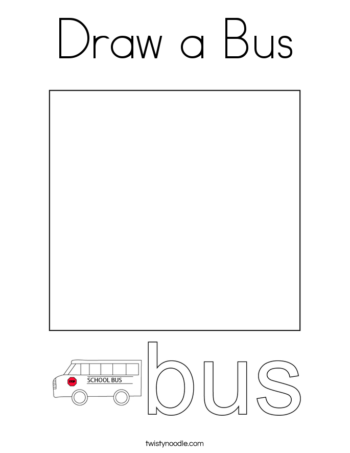 Draw a Bus Coloring Page