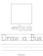 Draw a Bus Handwriting Sheet