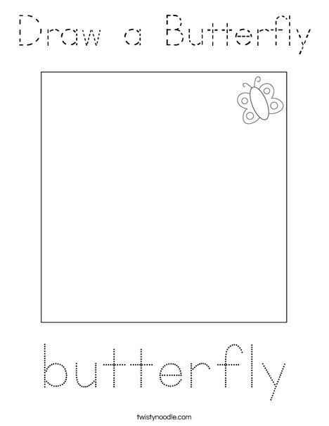 Draw a Butterfly Coloring Page