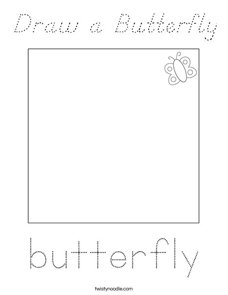 Draw a Butterfly Coloring Page