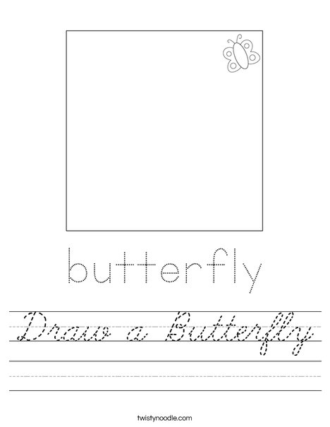 Draw a Butterfly Worksheet
