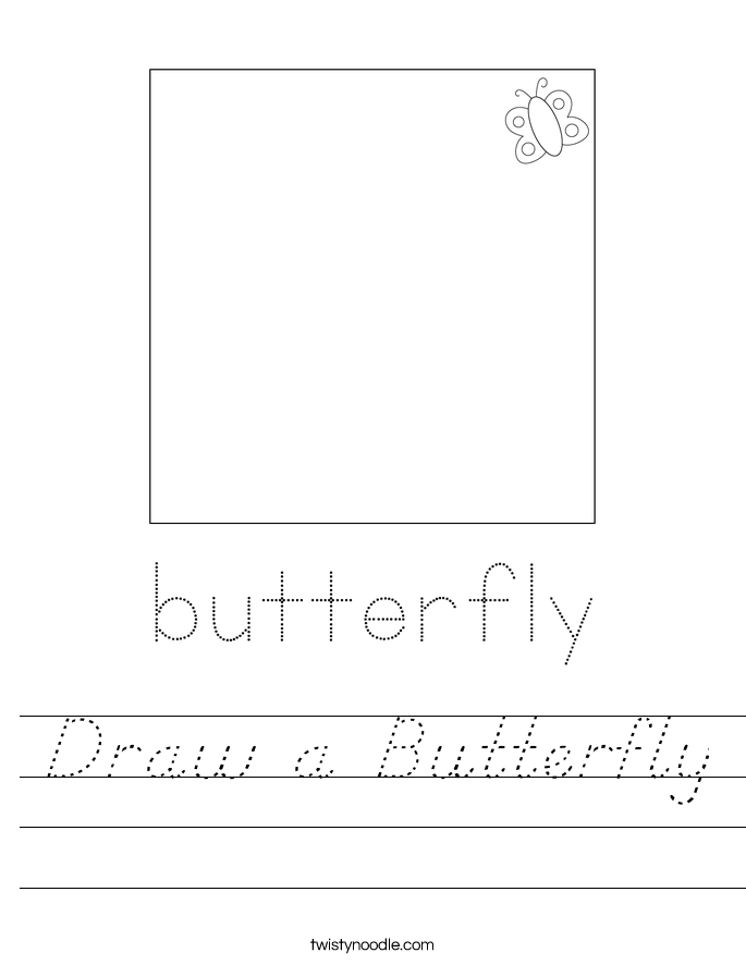 Draw a Butterfly Worksheet