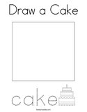 Draw a Cake Coloring Page
