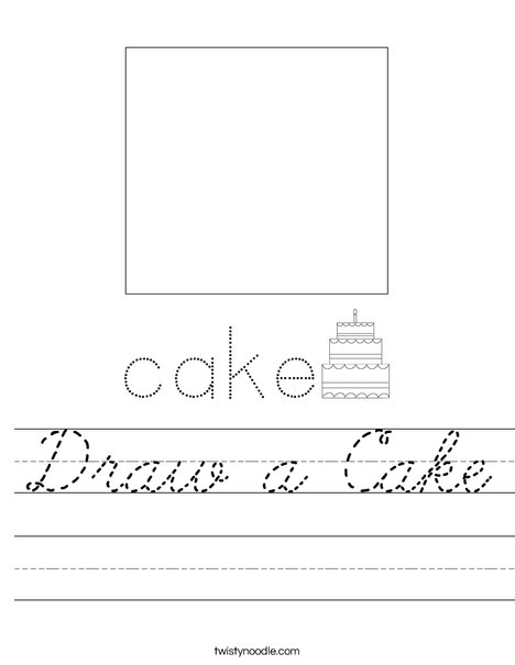 Draw a Cake Worksheet